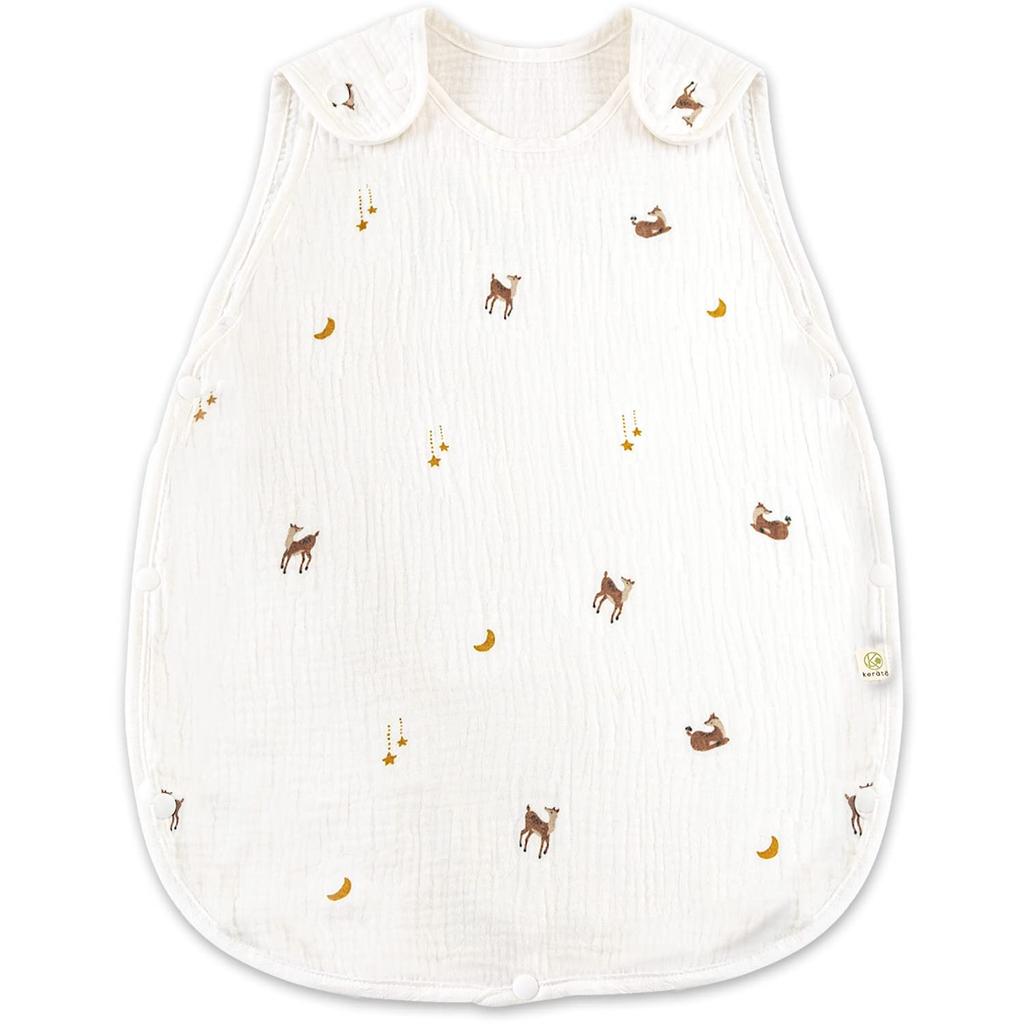 (Keratta) Ibul Sleeper, Baby, 4-Layer Gauze, 100% Cotton, For Newborns, Spring/Summer, Can Be Worn While Sleeping, Ages 0-4 (b. Bambi 4-Layer Gauze)