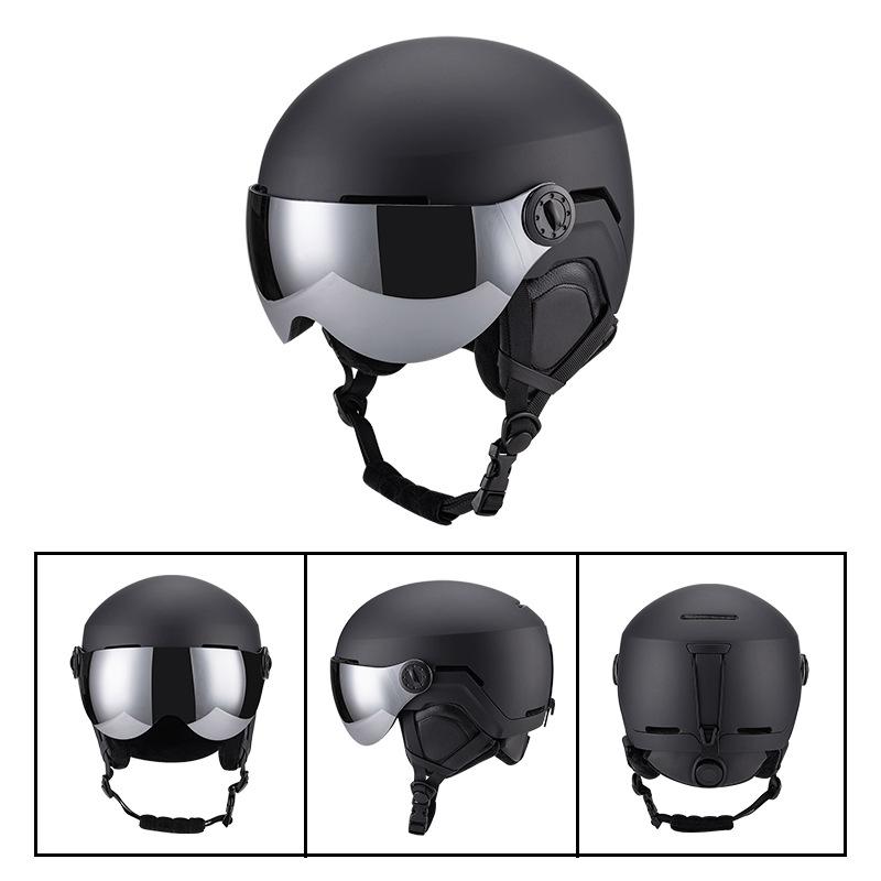 CE EN 1078 & CPSC Certified Dual Sport Helmet for Winter Sports Detachable Safety Equipment for Skiing and Snowboarding CE -M чёрный
