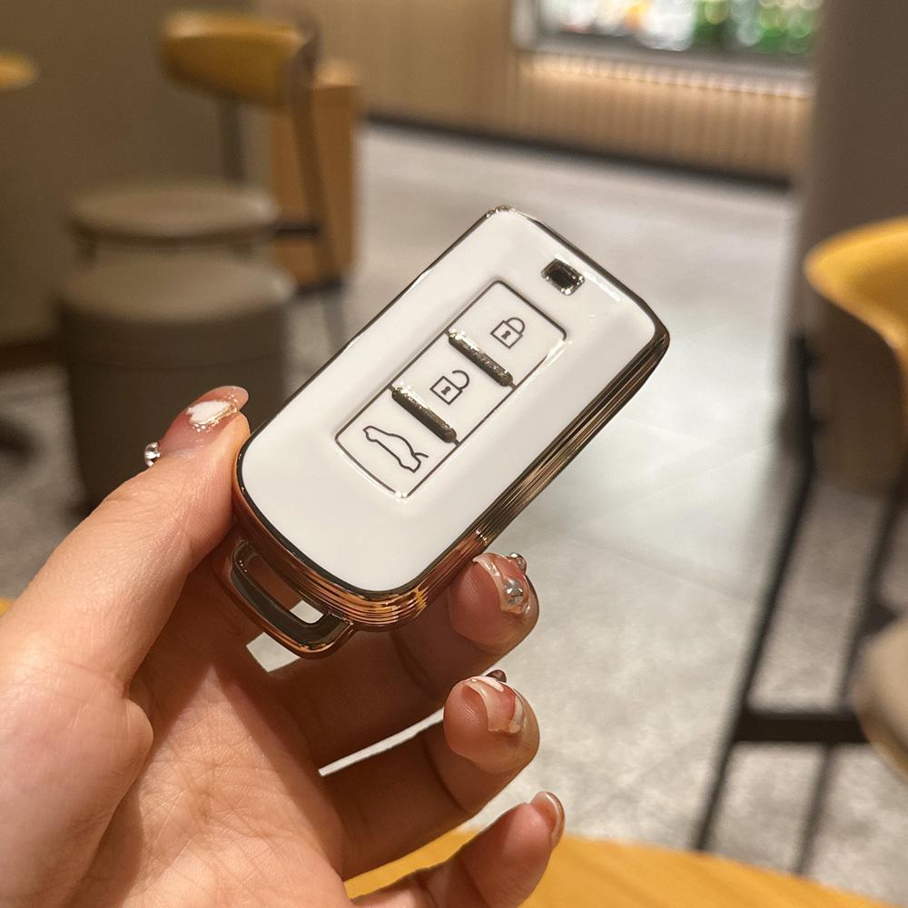 Carcasa TPU pentru cheia de la distanță pentru Mitsubishi Outlander ASX Pajero LANCER Sport Eclipse 3 butoane Smart Keyless Fob