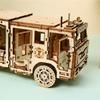3D Wooden Fire Truck Jigsaw Puzzle Toy for Kids - Educational, Handmade Ornament, Exquisite Board Decoration