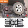 2Pcs Black Taillight Cover Rear Lamp Guard For Jeep Wrangler JL 2018+ LED Light
