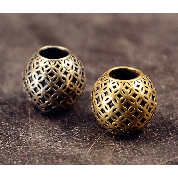 Jewelry Making Charm With Oversized Center Holes Copper Spacer Beads For DIY Bracelet Necklace Accessories