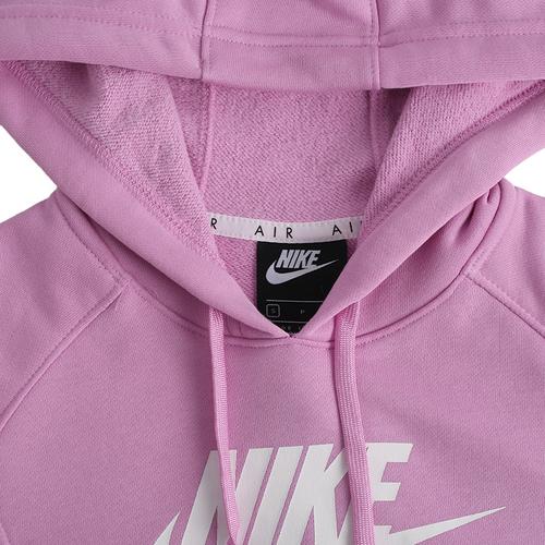 Nike Dámská růžová krátká ležérní mikina s kapucí