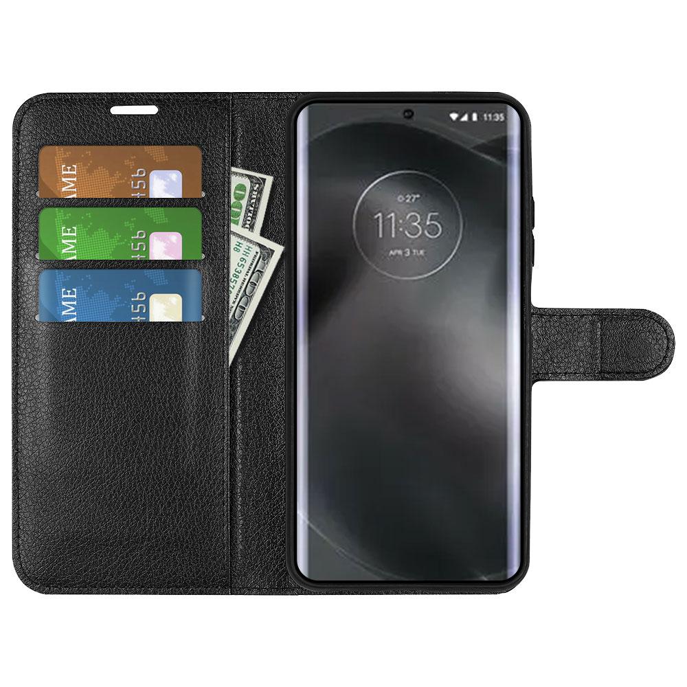 

For Motorola Edge 30 Neo 5G/Edge 30 Lite Litchi Texture PU Leather Phone Case Folding Stand Magnetic Closure Wallet Flip Cover Red