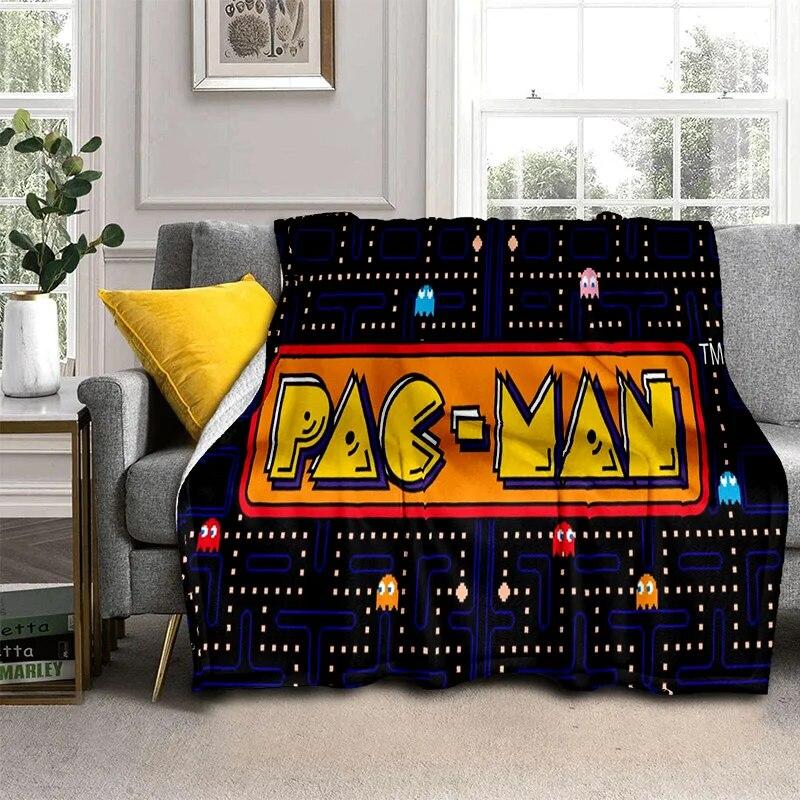 

3D Pacman Retro Classics Game Gamer Blanked, м’яка ковдра для дому, спальні, ліжка, дивана, пікніка, подорожей, офісної ковдри, дитячої 76x102cm(30x40in)