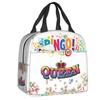 Bolsa de almuerzo térmica aislada personalizada para amantes del juego Bingo Queen, contenedor de almuerzo reutilizable para mujer, caja de alimentos multifunción para picnic al aire libre