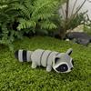 DYS 3D Printed Raccoon Figurine Decoration with Movable Joints, Cute Articulated Animal Desktop Ornament, Stress Relief Toy for Home Office