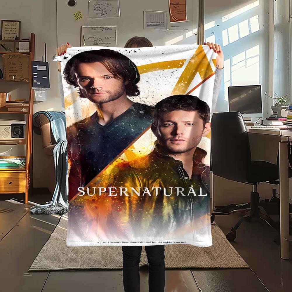 Supernatural Brothers Print Flannel Blanket,High Quality Comfortable for All Seasons,Home Decor,Warmth and Comfort,Perfect for Christmas Gifts