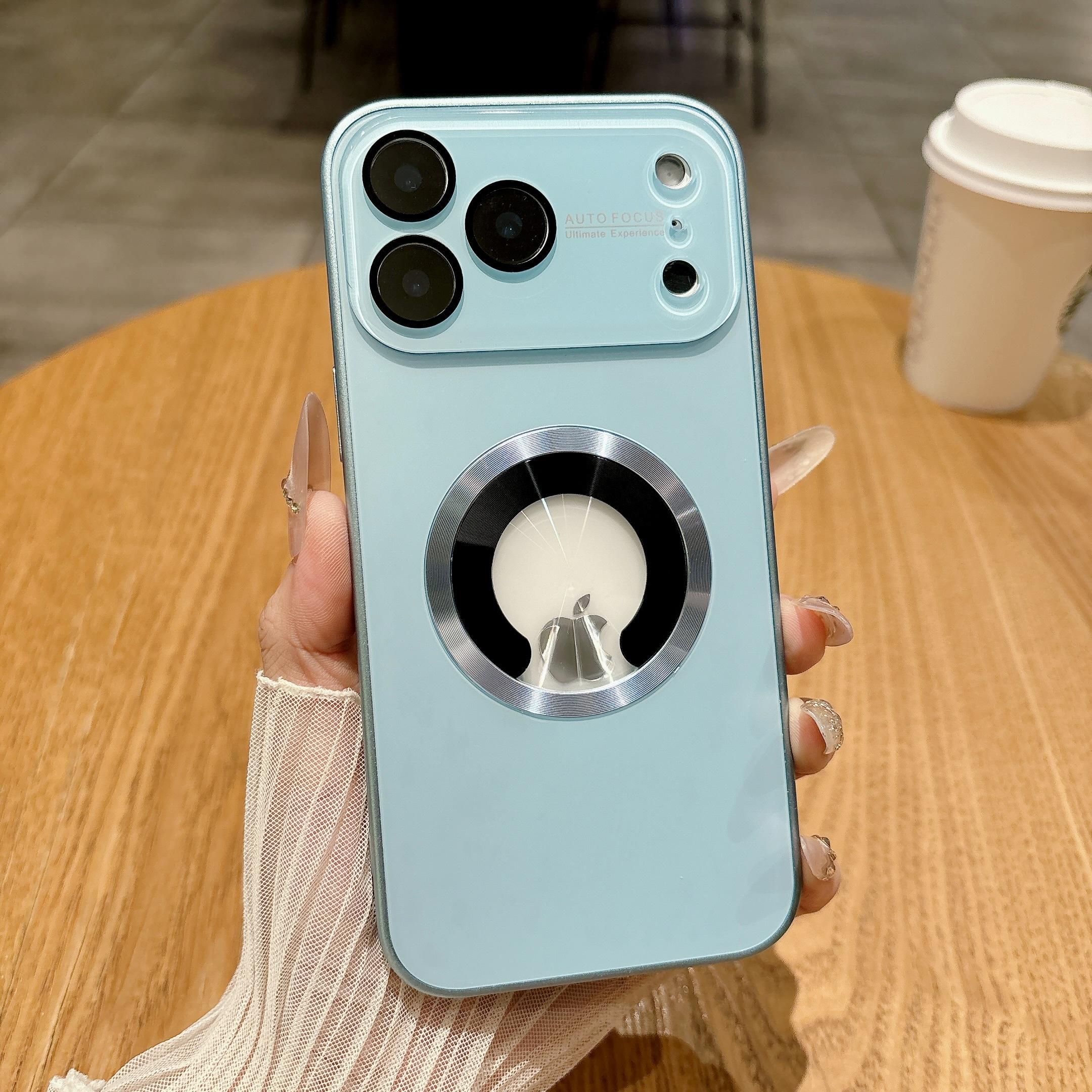 

New Titanium Metallic Matte Case For iPhone 17 16 15 14 13 12 11 Pro Max For Magsafe AG Glass Full Lens Protector Cover iPhone 11 Pro