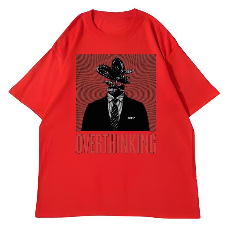 Adults and Children Who Overthink Overthinkers Whirlpool Brain Flower Healing Style Pure Cotton Short Sleeve