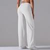 Brushed Breathable High-waist Elastic Loose Casual Pocket Wide-leg Nine-point Pants Running Fitness Yoga Leggings