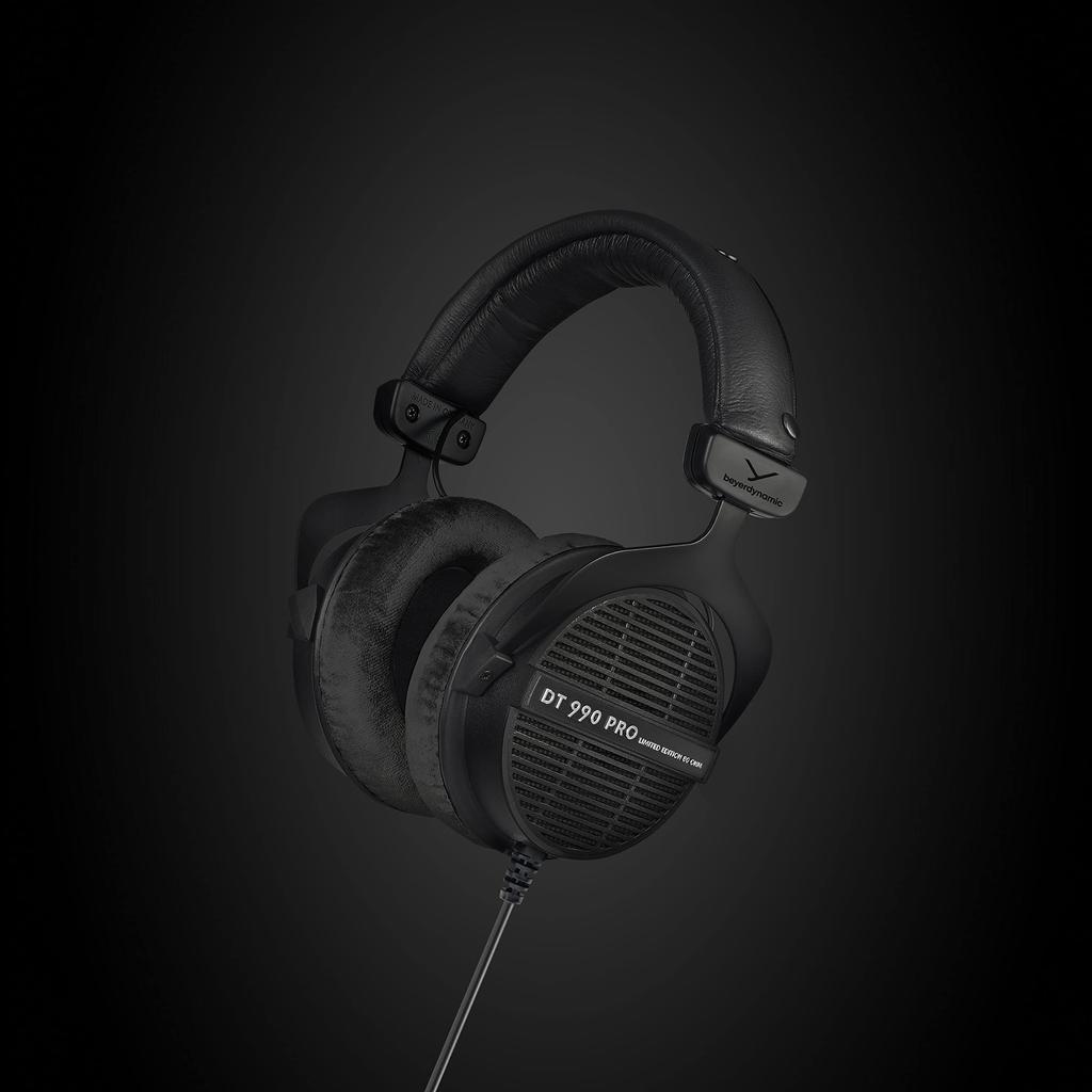beyerdynamic Dt 990 Pro Studio Monitor Headphones Open Back Stereo Construction Wired 80 Ohm Black Over-Ear - (Limited Edition)