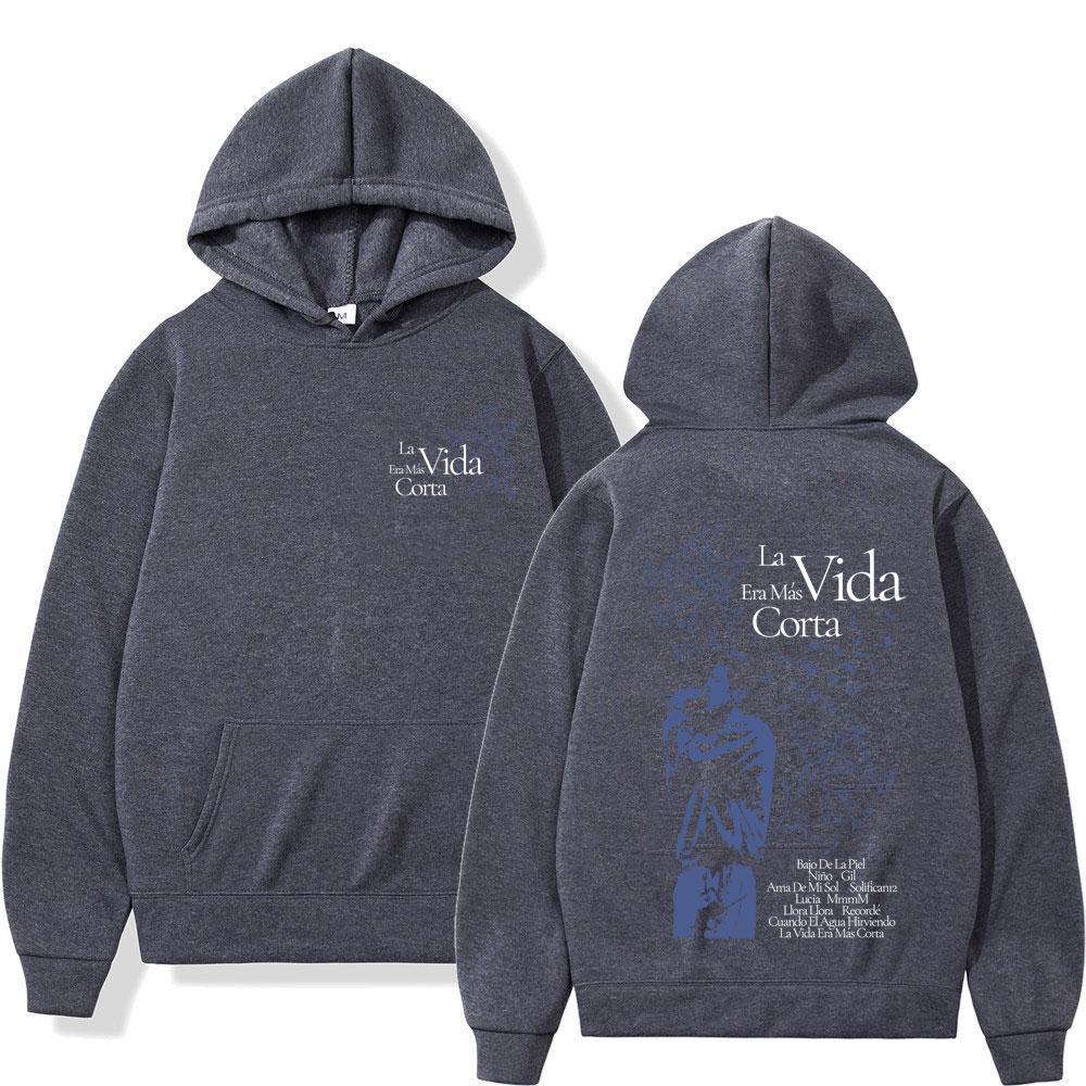 Rapper Milo J La Vida Era Mas Corta Album Tour 2026 Print Hoodie Unisex Fashion Sweatshirt Casual Loose Vintage Pullover Tops