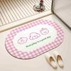 Cute Cartoon Bathroom Floor Mat Diatom Mud Anti Slip Foot Mat Bathroom Shower Room Water Absorption Quick Drying Foot Mat