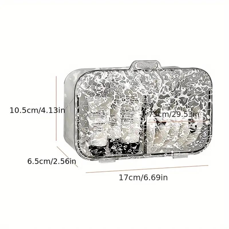 Boîte de rangement murale transparente pour maquillage, avec couvercle, pour cotons, cosmétiques, accessoires de salle de bain
