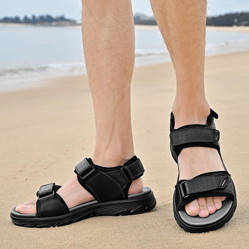 Fashion Men's sandals outdoor Black Sandal Fashion Summer Sandals 2024 new Products Shoes for Men Water Walking Soft Beach Sandals