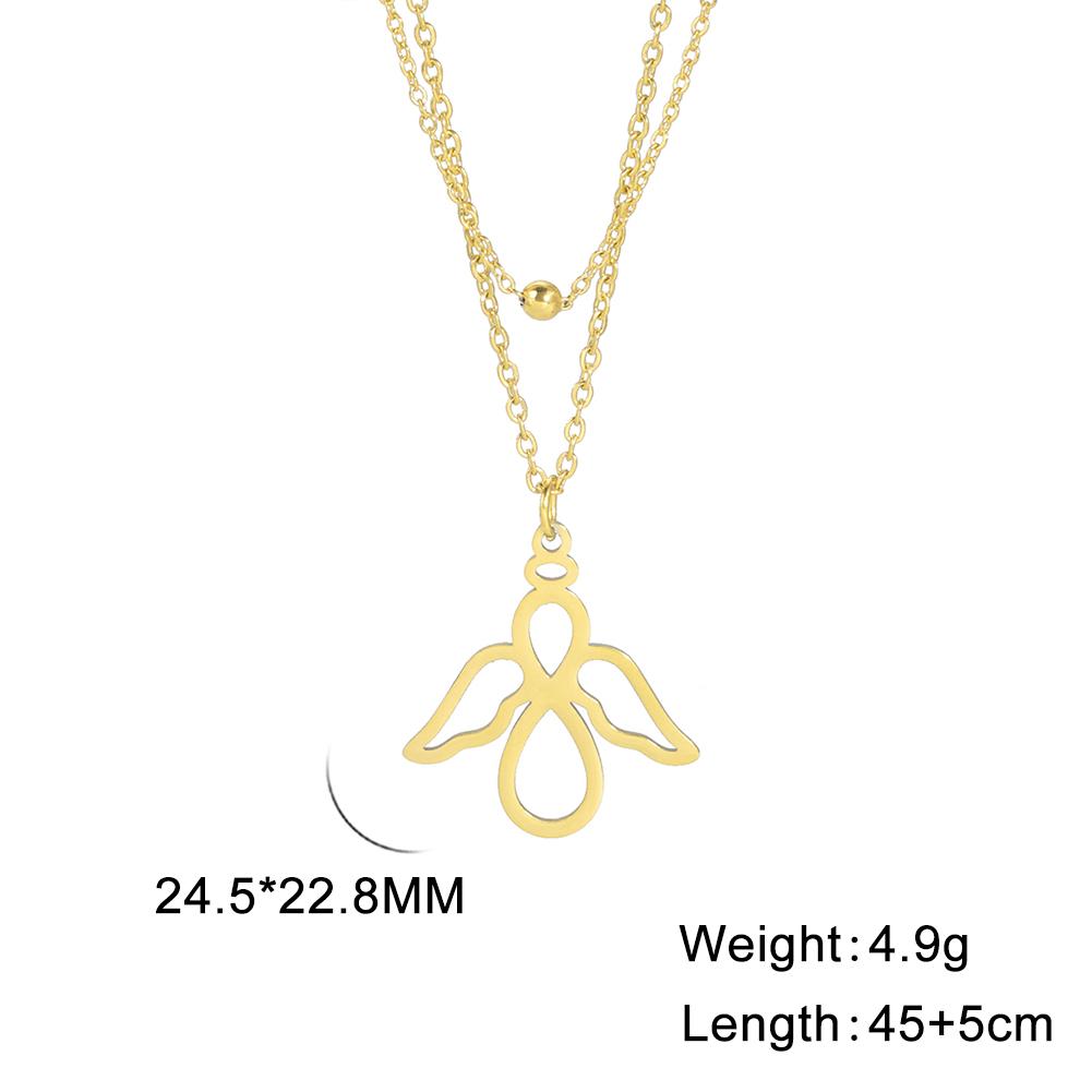 Cazador Angel Pendant Necklace for Women Christian Amulet Neck Chain Angel Baby Stainless Steel Jewelry Birthday Gifts New