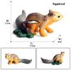 Oenux Wild Animals Simulation Rodent Marmot Mouse Model Squirrel Rat Chinchilla Action Figure Figurine Collection Cute Kid Toy