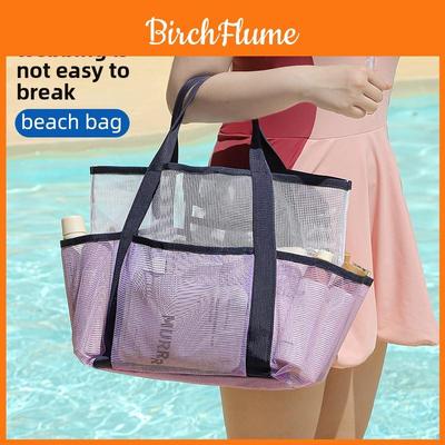 Travel Mesh Beach Bag With Large Capacity For Laundry And Toiletries