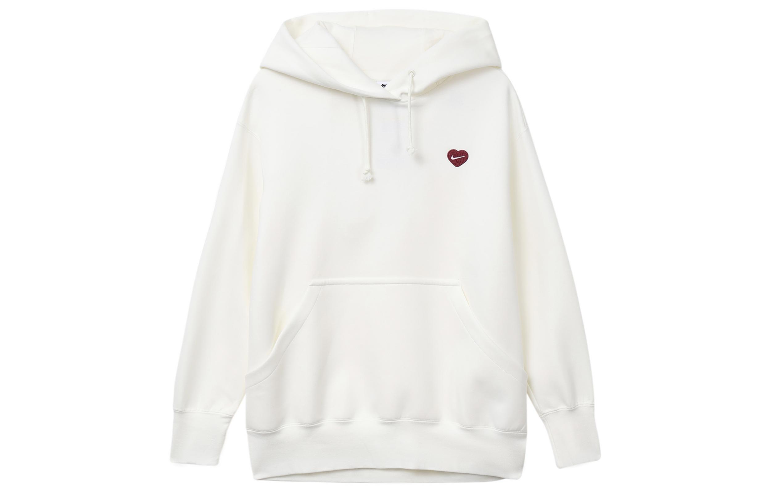 Nike Sweatshirts Women s Sail White Hooded Moderate Regular FD9932-133 S