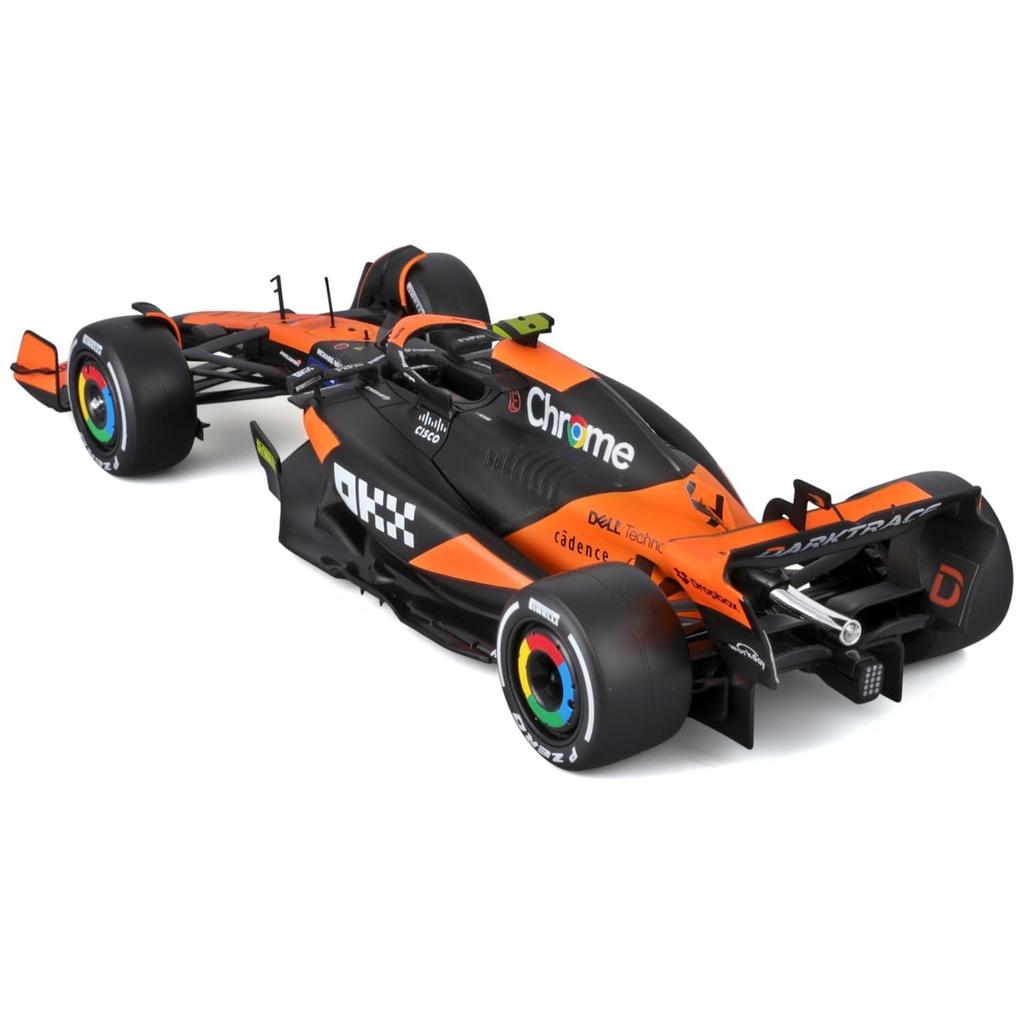 Bburago 2024 Model Scale F1 McLaren MCL38 with Lando Norris Figure Race Sports Car Diecast Model Car 1/24 #4 / 18-28040 (#4)