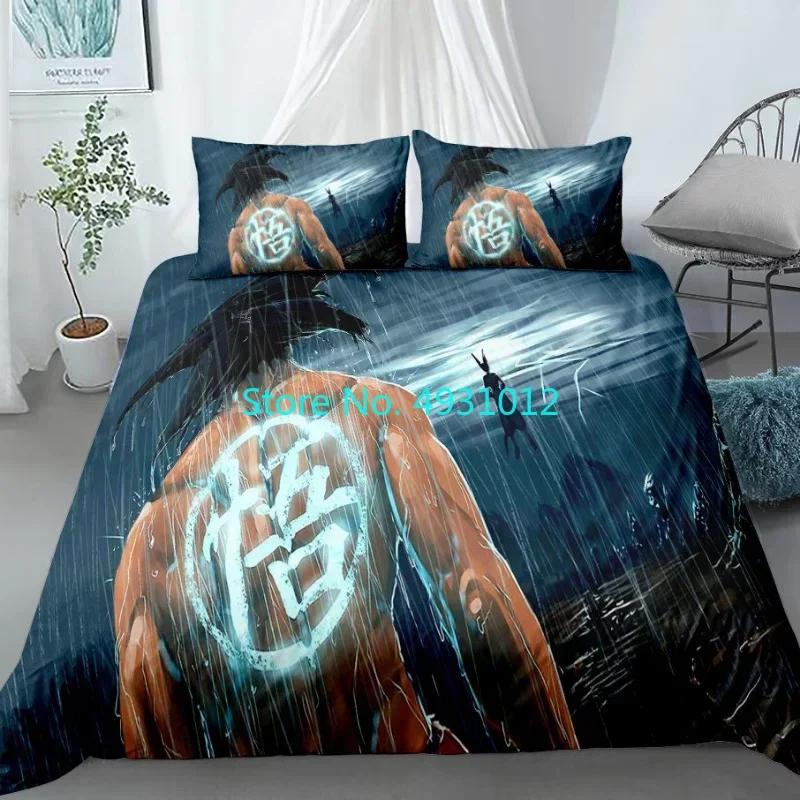 Anime Japanese Dragon Ball Boys Child Bedding Set Pillowcase Decor Bedclothes 3D Print Kids Boy Girl Quilt Duvet Cover Gift