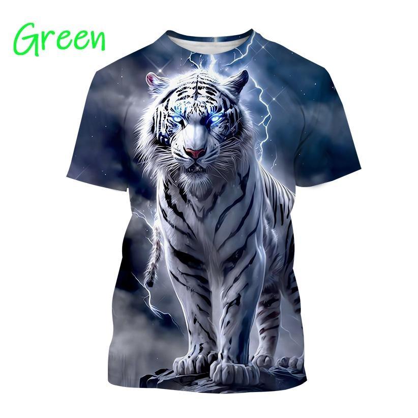Animal White Tiger 3d Print Summer Men/Women O-Neck T-shirt Casual Short Sleeve Oversized T Shirt Fashion Tops Unisex Clothing