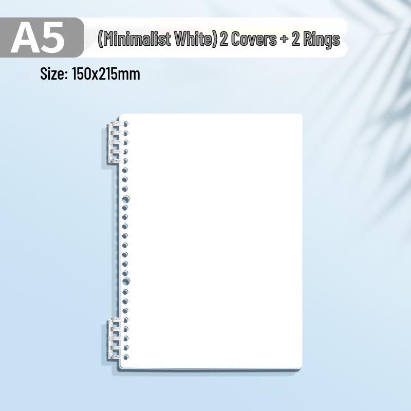 A4 Soft Cover Loose-Leaf Binder, B5 Ring Clip, Coil Binding, Hole-Punched, Notebook Shell (Ring Clips Sold Separately)