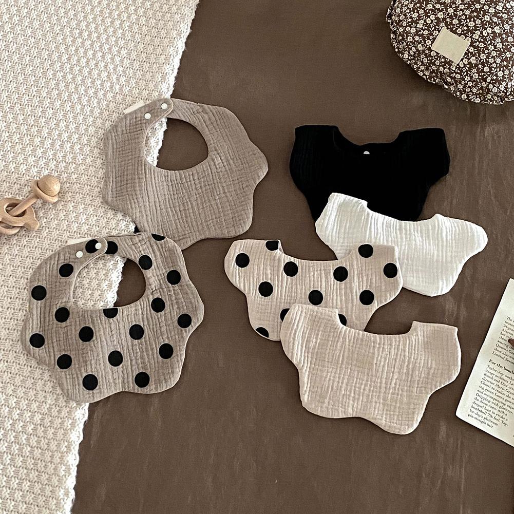 NewBorns Baby Cotton Bib Extra Absorbent Baby Feeding Bib For Toddler Newborns As Shown белый