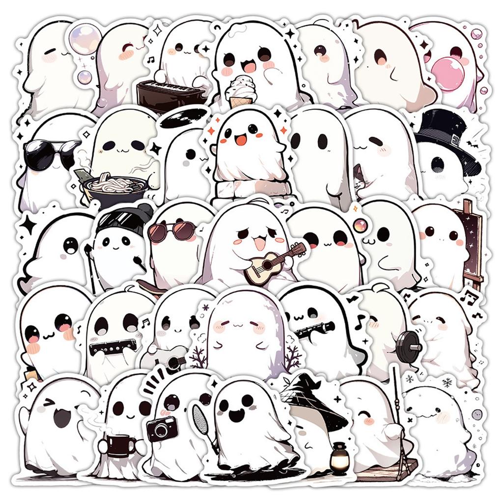 54 Pcs Cartoon   Stickers, Halloween Cartoon Stickers, Decorative Small Patterns, Hand Account Stationery Box Stickers