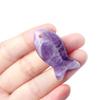 Hand Carved Healing Crystals Fish Figurine Natural Stone Animal Statue Amethyst Gemstone Pendant Home Decor DIY Hanging Ornament