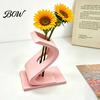 Elegant Flower Display 3D Printed Curved Arrangement Stand, Minimalist Holder Ornament, Decorative Home Accent Creative Artistic Table Decoration for