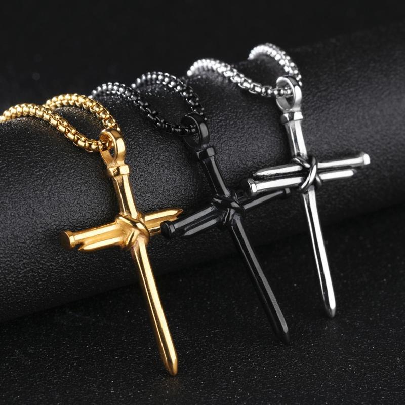 Stahlnagel für Cross Männer Frauen Anhänger Punk Stil Persönlichkeit Halsket