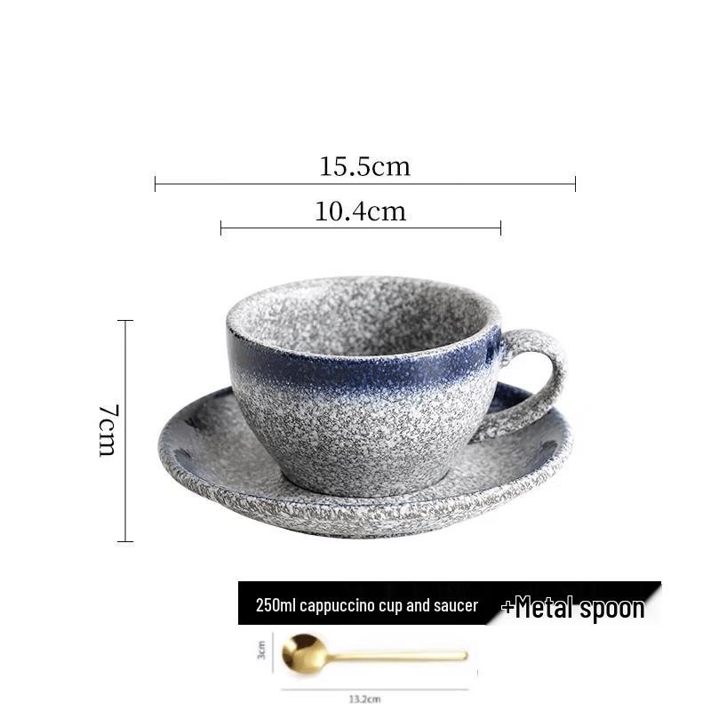 Qiwei Japanese Sawada Ceramic Latte Art Cup Set