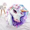 1pc unicorn flowersOpen/Close Umbrella-Windproof, Compact Travel Umbrella, Sturdy 8-Rib Shaft, Outdoor Accessory, 1112