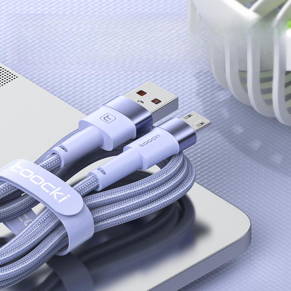 2.4A Fast Charging Cable USB A To Micro USB, Aluminum Alloy Shell Android Charger Cord for Huawei Samsung