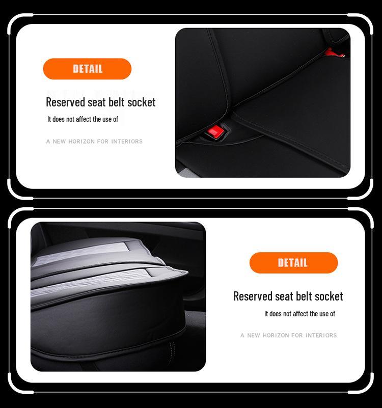 Universal 5-Seat Leather Car Cushion for Small Cars, All-Season Coverage
