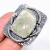 Natural Prehnite Gemstone Handmade 925 Sterling Silver Jewelry Ring Size 9 AR-16546
