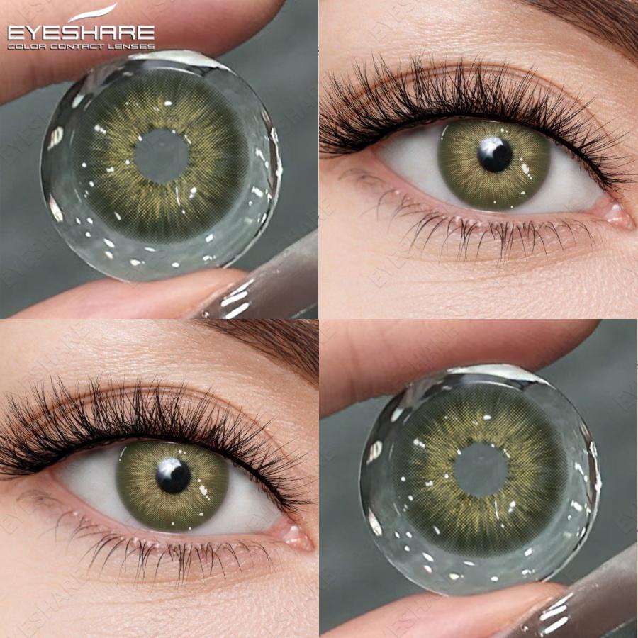 Eyeshare 1 Pair Blue Contact Lenses For Natural Brown Eyes Gray Contact Lenses Pupil Cosmetic Colored Lenses
