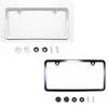 Stainless Steel Sharp Angle Narrow Edge Ultra-thin License Plate Frame with 2 Holes License Plate Covers Frames 6