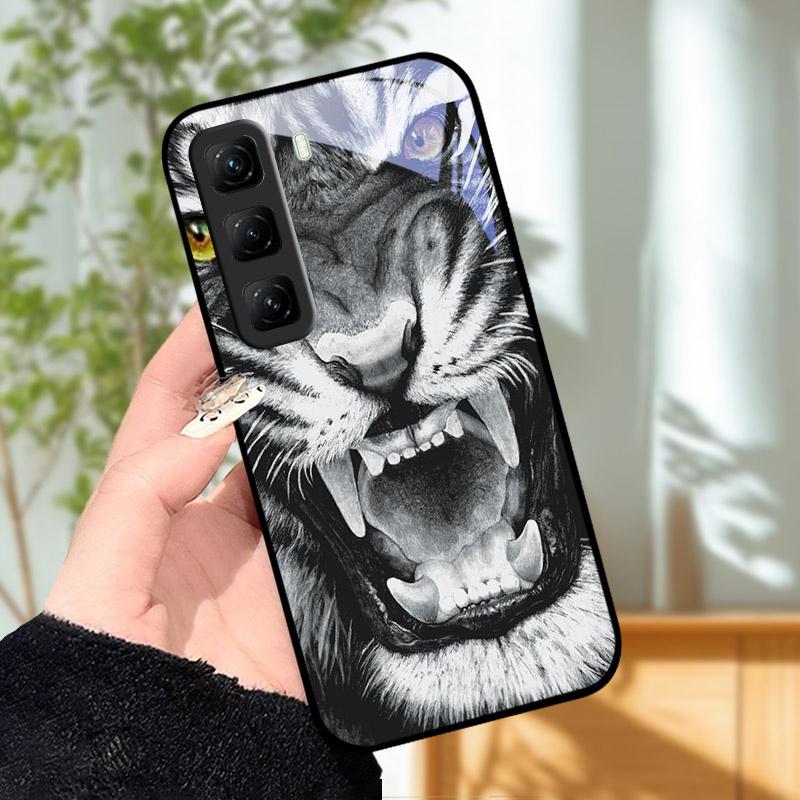 Für Infinix Hot 60 60i 60Pro Pro Plus Hülle X6886 Mode Luxus Gehärtetes Glas Handyhülle Für Infinix Hot60 Pro Plus Schutzhülle