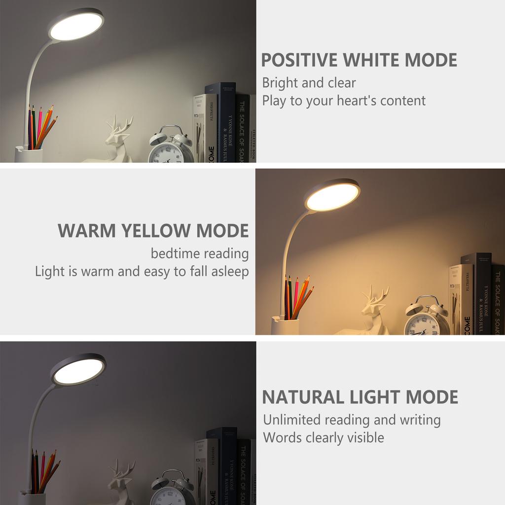 LED Desk Lamp USB Powered Touch Control 3 Color Modes Living Room Bedroom Bedside Table Lamp Simple Reading