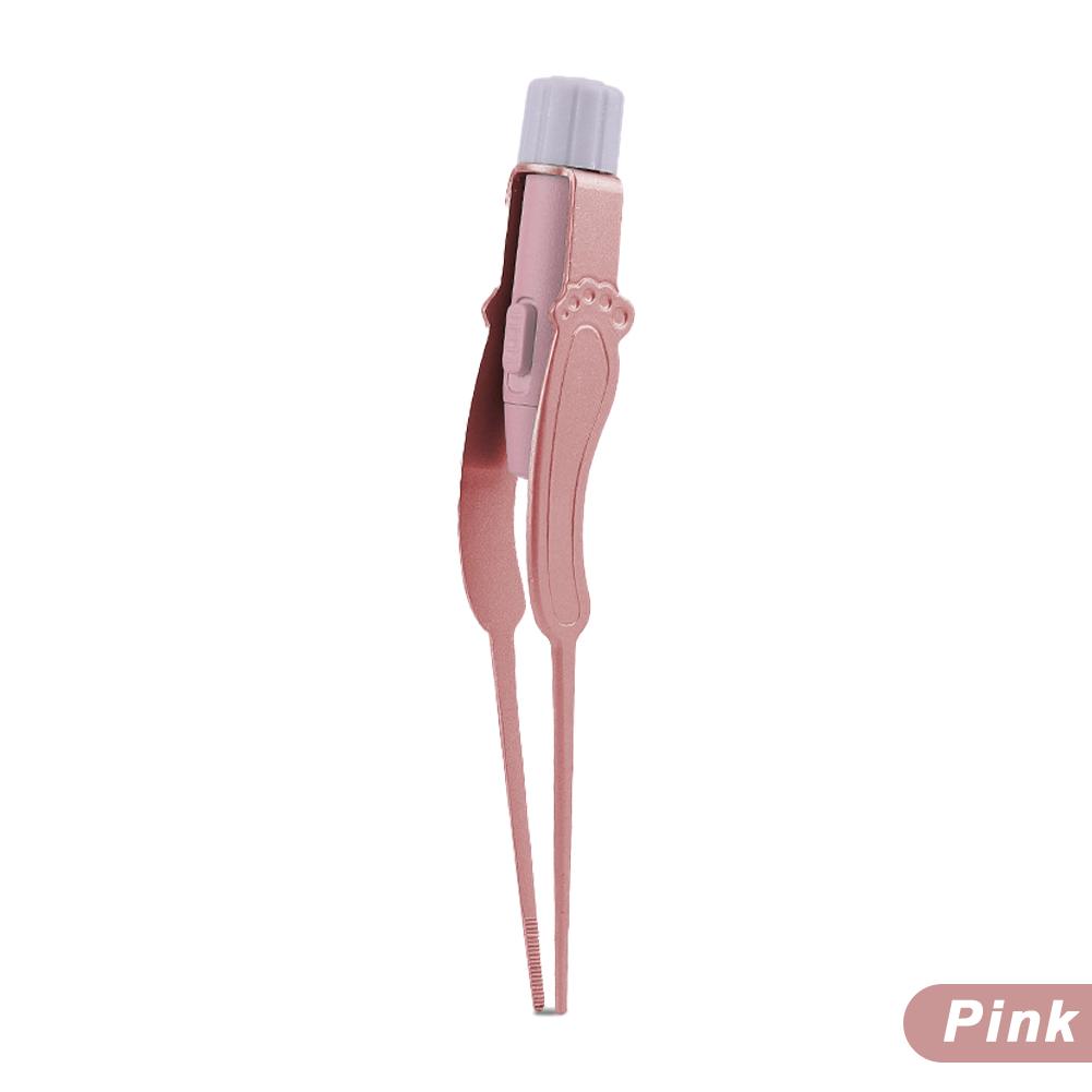 Baby Ear Cleaner Spoon Ear Digger & Tweezers LED Flash Light Visual Children Earpick Visual Children Earpick Ear Cleaning Kit