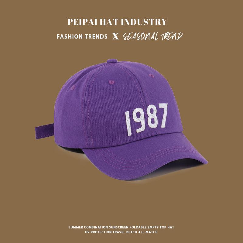 Embroidered baseball cap children s summer Korean version 2025 new fashion versatile face small soft top cap men Adjustable