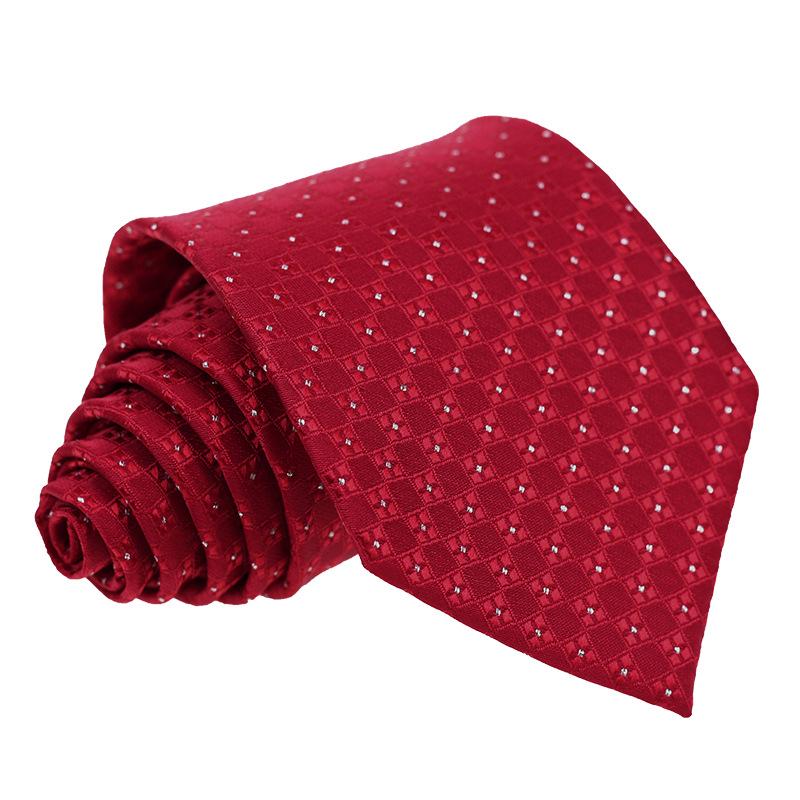 Men's Premium 7.5cm Plaid Polyester Tie for Business, Casual, Wedding, or Best Man Suit.