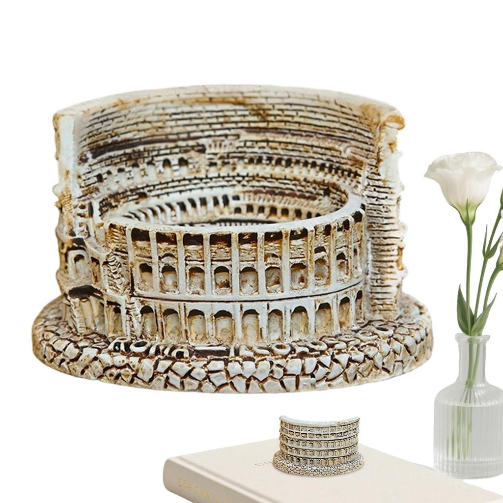 Miniature Roman Colosseums Model Resin Colosseums Sculpture Ancient Roman Architecture Small Italian Desktop Ornaments