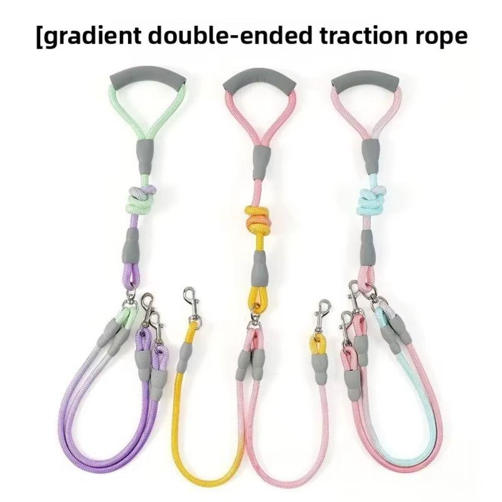 Adjustable Dual Dog Leash Set 360° Swivel Dog Running Leash Pet Training Lead  Pet Accessories