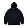 Unisex Black Loose-Fit Fleece Hoodie - Classic American Style for Fall/Winter