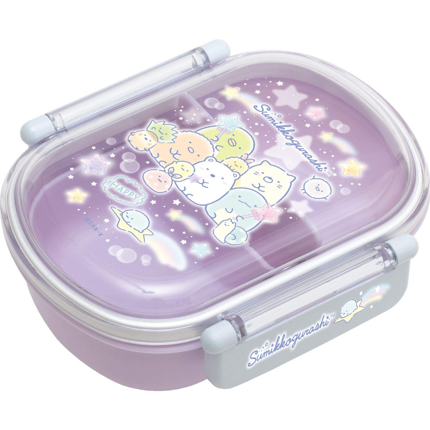 

San-X Sumikkogurashi Lunch Market Fluffy Tight Lunch Box KA08802 Purple