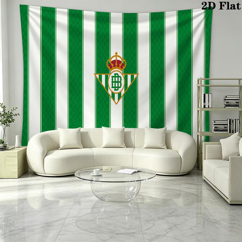 Real Betis Wall Tapestry Aesthetic Wall Hanging Printed Fabric Blanket Decorative Tapestries for Bedroom Living Room Home Decor
